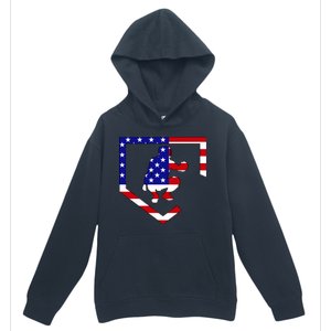 American Baseball Catcher Flag Urban Pullover Hoodie