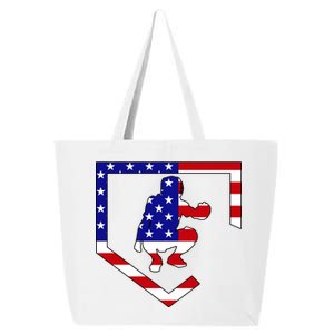 American Baseball Catcher Flag 25L Jumbo Tote