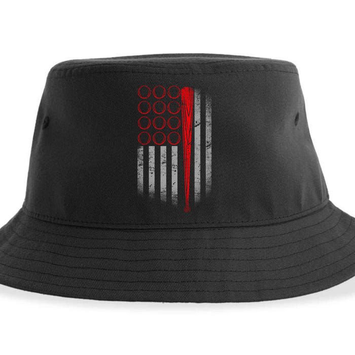 American Baseball Flag Sustainable Bucket Hat