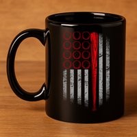 American Baseball Flag 11oz C Handle Ceramic Mug