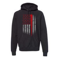 American Baseball Flag Premium Hoodie