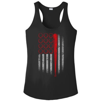 American Baseball Flag Ladies PosiCharge Competitor Racerback Tank