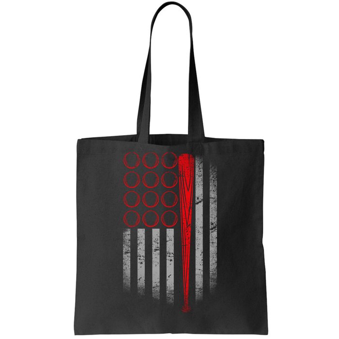 American Baseball Flag Tote Bag