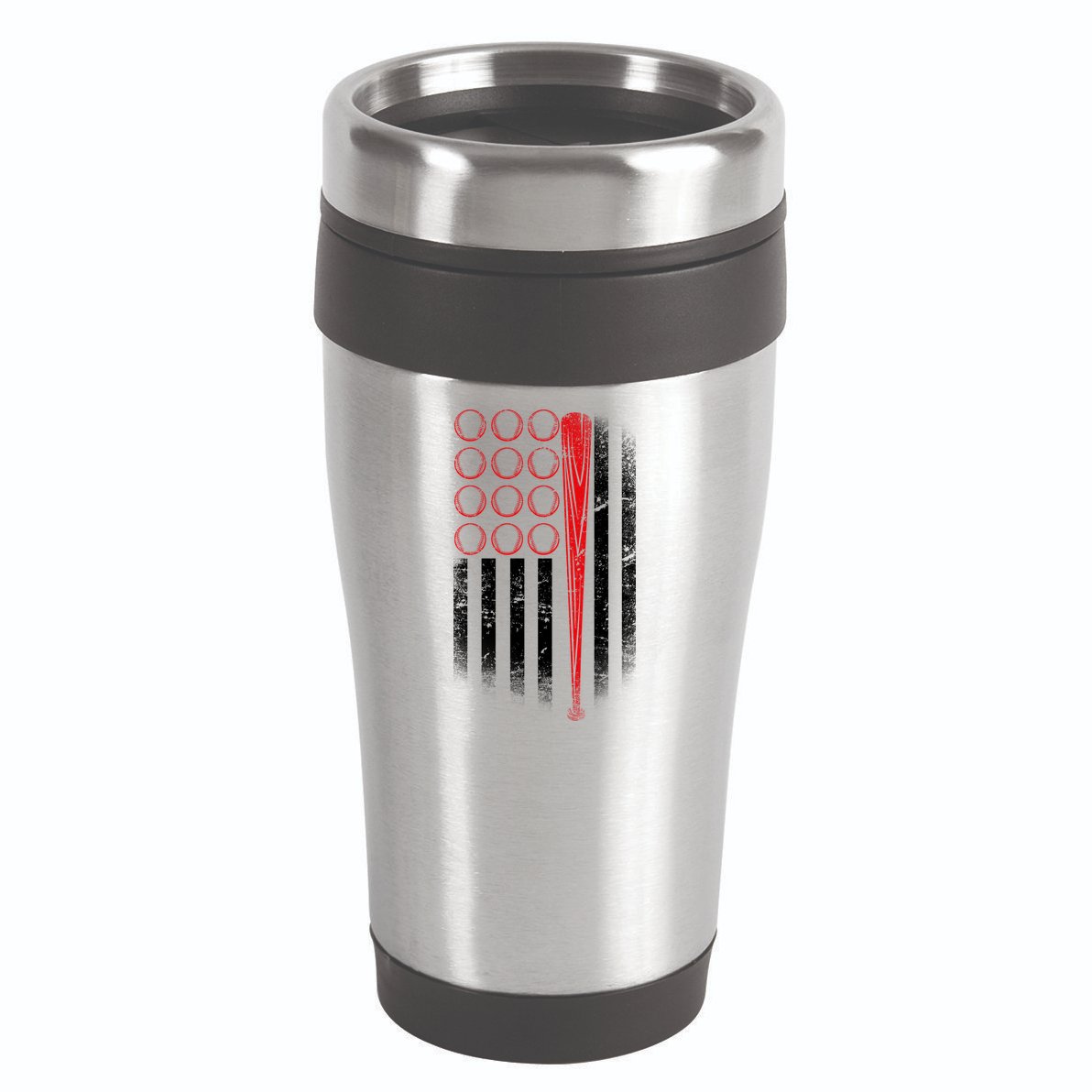 American Baseball Flag 16oz Travel Tumbler
