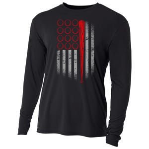 American Baseball Flag Cooling Performance Long Sleeve Crew