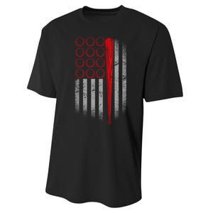 American Baseball Flag Performance Sprint T-Shirt