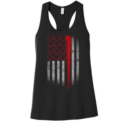 American Baseball Flag Women's Racerback Tank