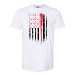 American Baseball Flag Softstyle CVC T-Shirt