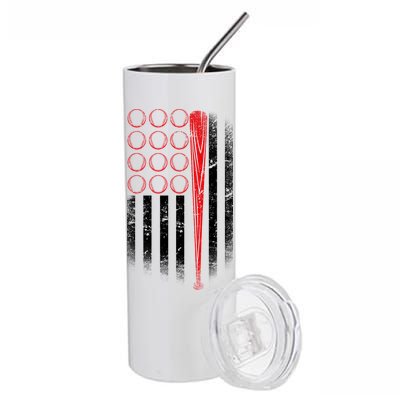 American Baseball Flag Stainless Steel Tumbler