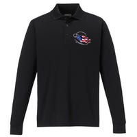 American Bass Fishing Performance Long Sleeve Polo