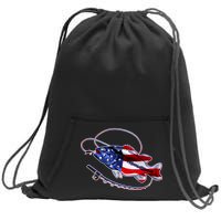 American Bass Fishing Sweatshirt Cinch Pack Bag