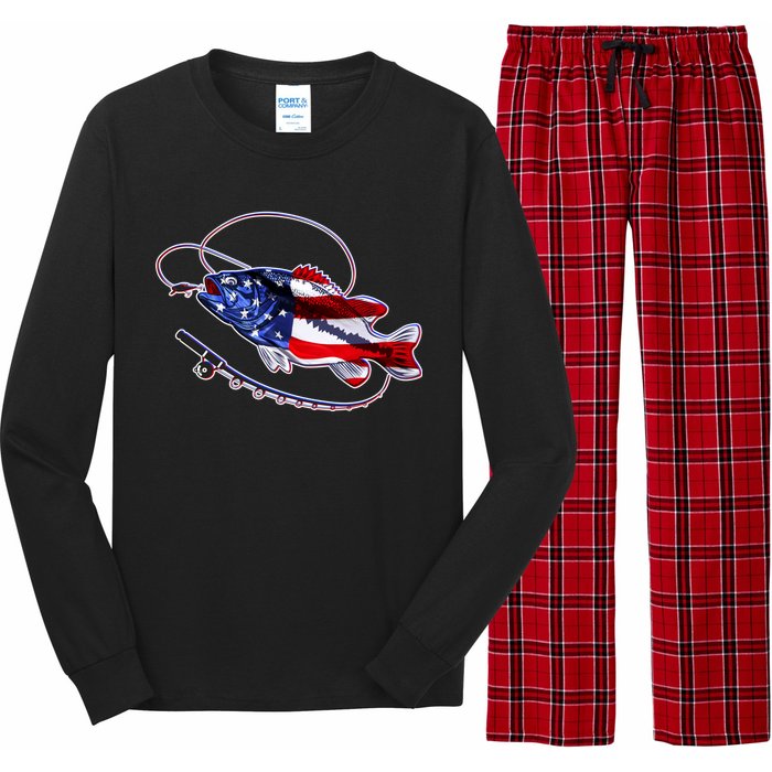 American Bass Fishing Long Sleeve Pajama Set