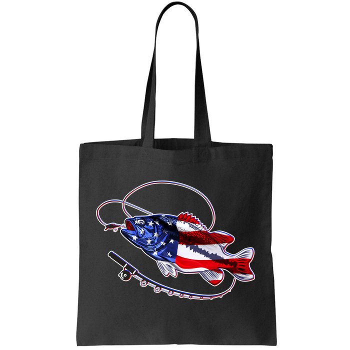 American Bass Fishing Tote Bag