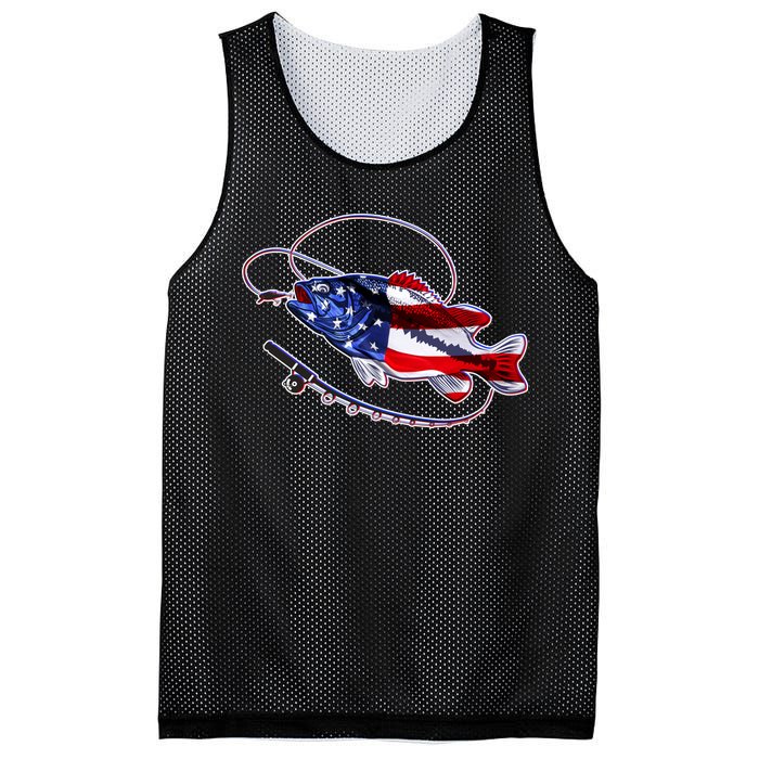 American Bass Fishing Mesh Reversible Basketball Jersey Tank