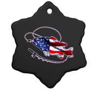 American Bass Fishing Ceramic Star Ornament