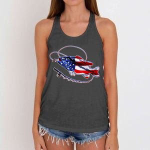 American Bass Fishing Women's Knotted Racerback Tank