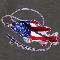 American Bass Fishing Vector Backpack