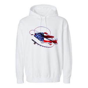 American Bass Fishing Garment-Dyed Fleece Hoodie