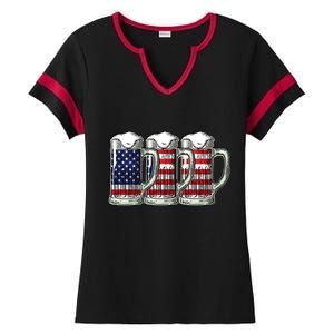 American Beer Ladies Halftime Notch Neck Tee