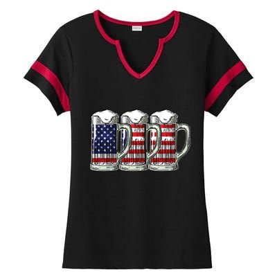 American Beer Ladies Halftime Notch Neck Tee