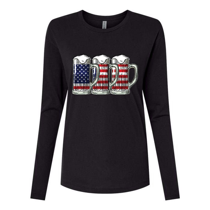 American Beer Womens Cotton Relaxed Long Sleeve T-Shirt