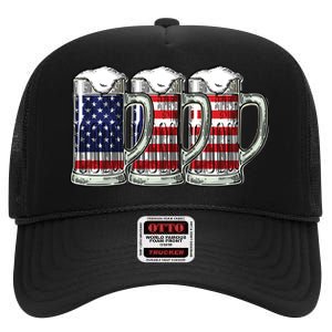 American Beer High Crown Mesh Back Trucker Hat