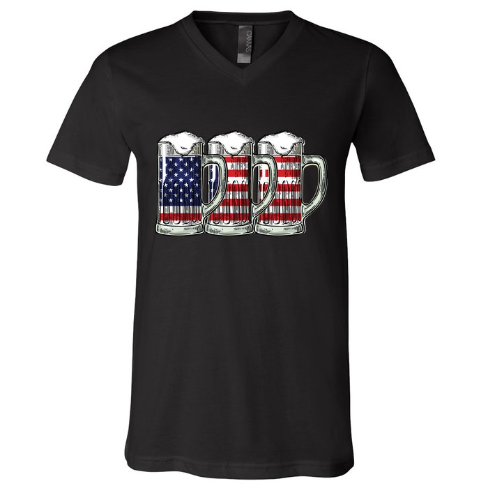 American Beer V-Neck T-Shirt