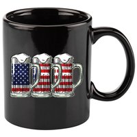 American Beer 11oz C Handle Ceramic Mug