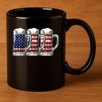 American Beer 11oz C Handle Ceramic Mug