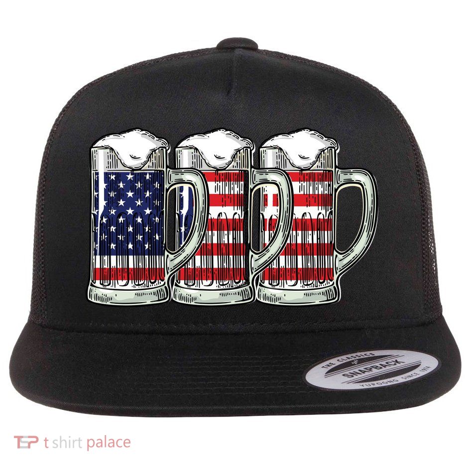 American Beer Flat Bill Trucker Hat