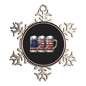 American Beer Metallic Star Ornament