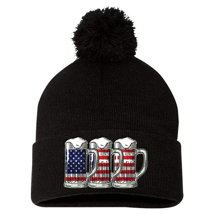 American Beer Pom Pom 12in Knit Beanie