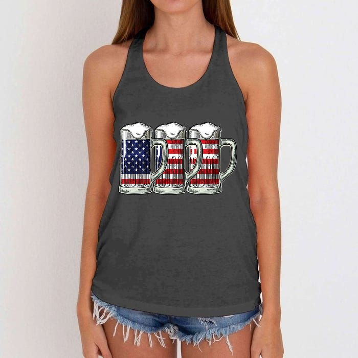 American Beer Women's Knotted Racerback Tank