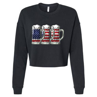 American Beer Cropped Pullover Crew