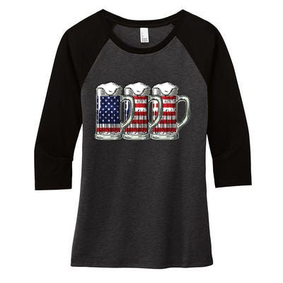 American Beer Women's Tri-Blend 3/4-Sleeve Raglan Shirt