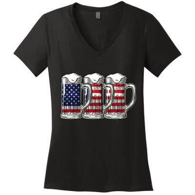 American Beer Women's V-Neck T-Shirt