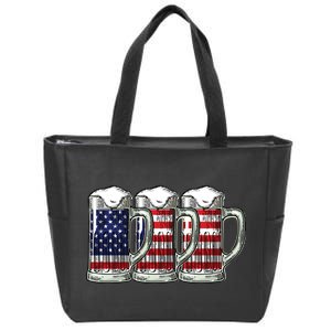 American Beer Zip Tote Bag