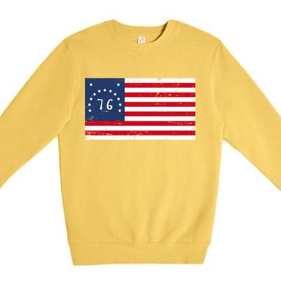 American Bennington Flag USA 1776  Premium Crewneck Sweatshirt