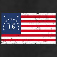 American Bennington Flag USA 1776  7 Panel Mesh Trucker Snapback Hat
