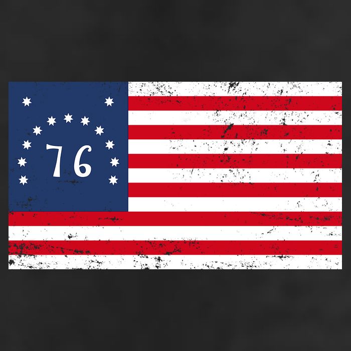 American Bennington Flag USA 1776  7 Panel Mesh Trucker Snapback Hat