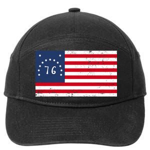 American Bennington Flag USA 1776  7-Panel Snapback Hat