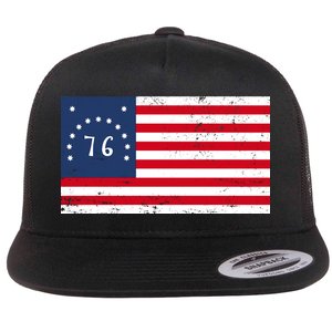 American Bennington Flag USA 1776  Flat Bill Trucker Hat