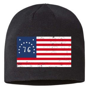 American Bennington Flag USA 1776  Sustainable Beanie