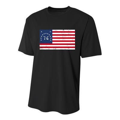 American Bennington Flag USA 1776  Youth Performance Sprint T-Shirt