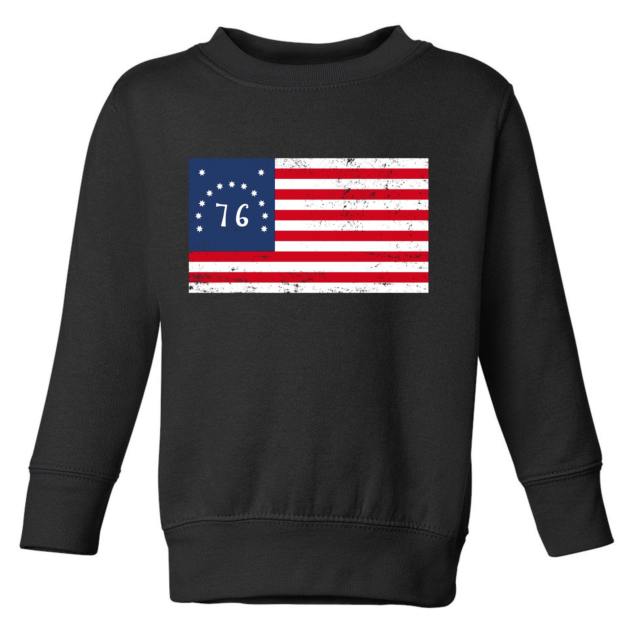 American Bennington Flag USA 1776  Toddler Sweatshirt