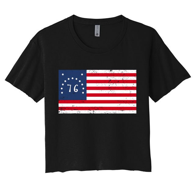 American Bennington Flag USA 1776  Crop Top
