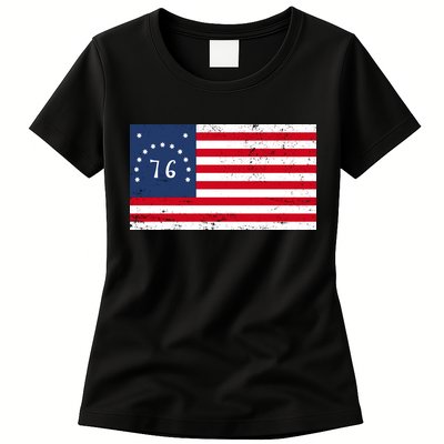 American Bennington Flag USA 1776  Womens T-Shirt
