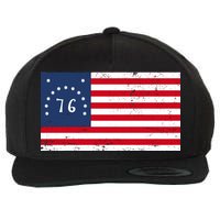 American Bennington Flag USA 1776  Wool Snapback Cap