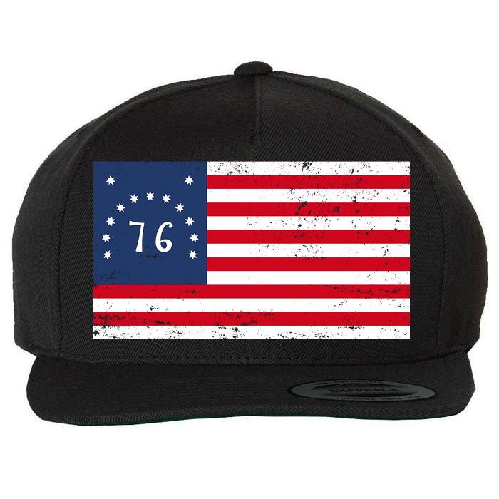 American Bennington Flag USA 1776  Wool Snapback Cap