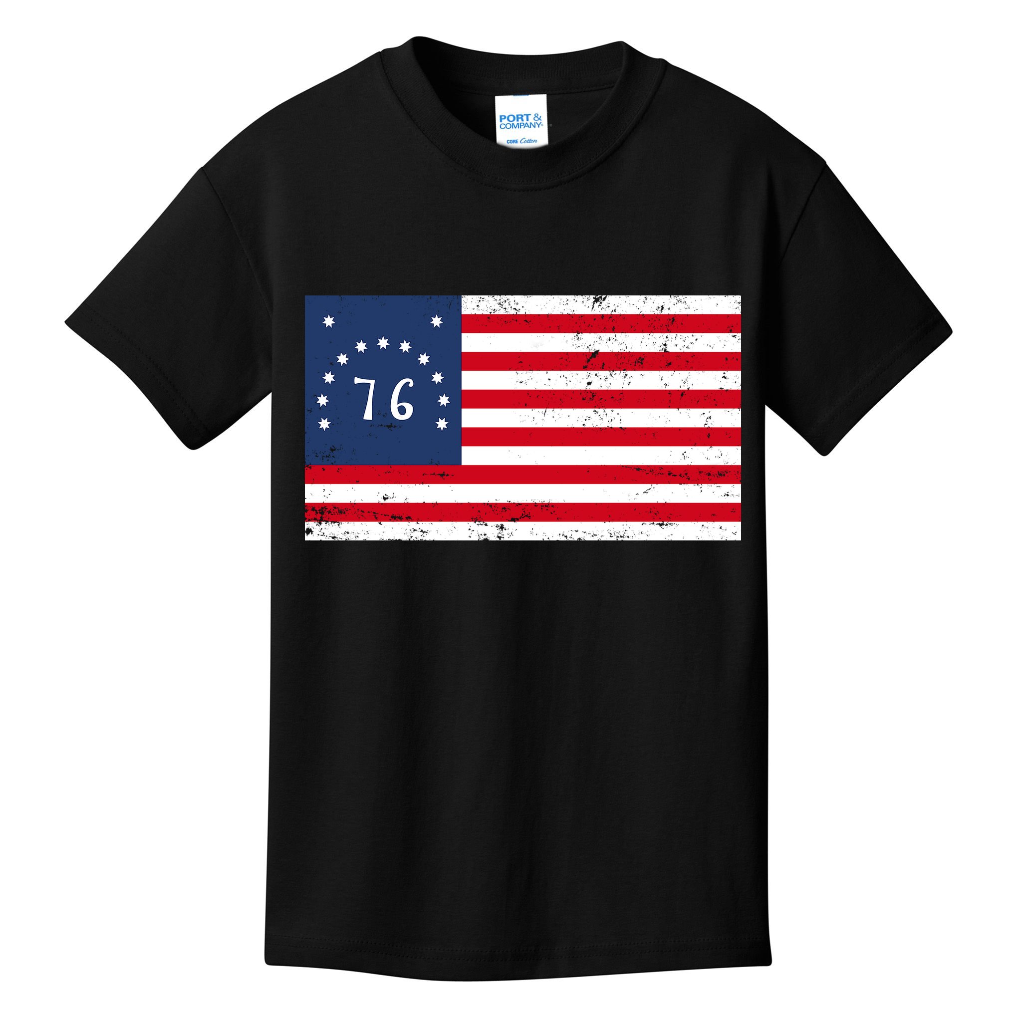 American Bennington Flag USA 1776  Kids T-Shirt